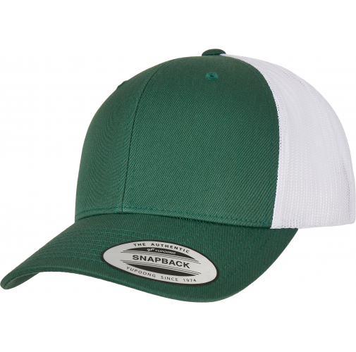 evergreen / white Gorra trucker retro bicolor<br/>