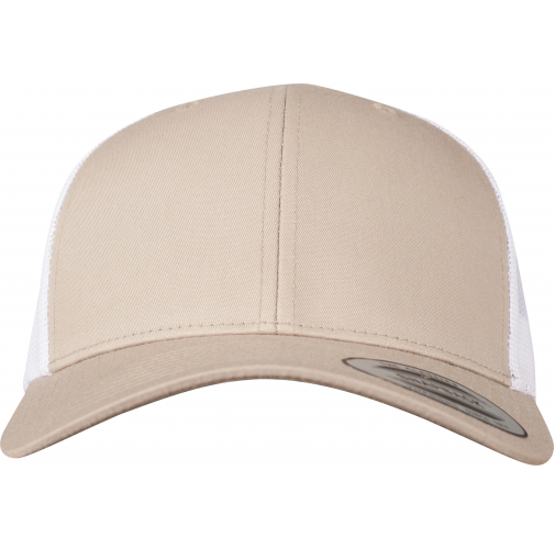 khaki / white Gorra trucker retro bicolor<br/>
