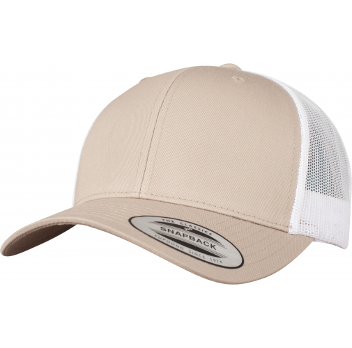 khaki / white Gorra trucker retro bicolor<br/>