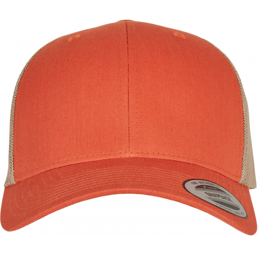 rustic orange / khaki Gorra trucker retro bicolor<br/>