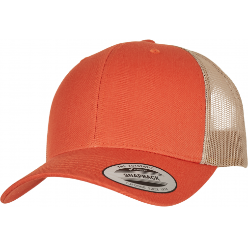rustic orange / khaki Gorra trucker retro bicolor<br/>