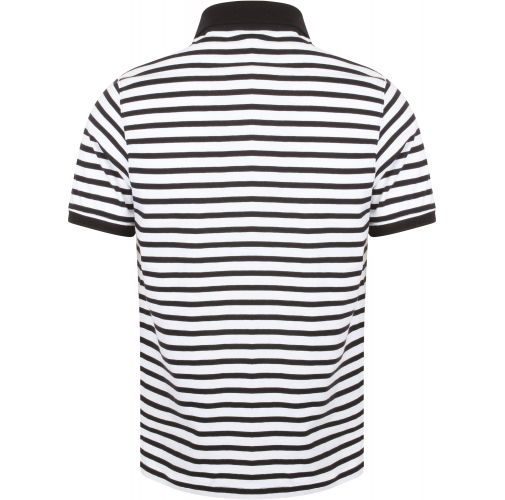 white / navy Polo jersey a rayas