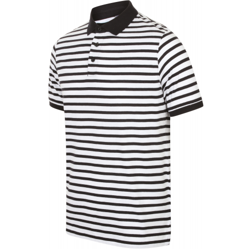 white / navy Polo jersey a rayas