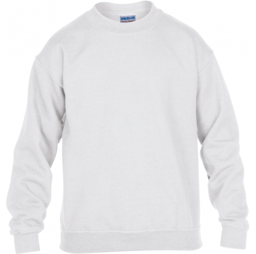 white Sudadera Heavy Blend™ niños cuello redondo