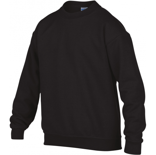 black Sudadera Heavy Blend™ niños cuello redondo