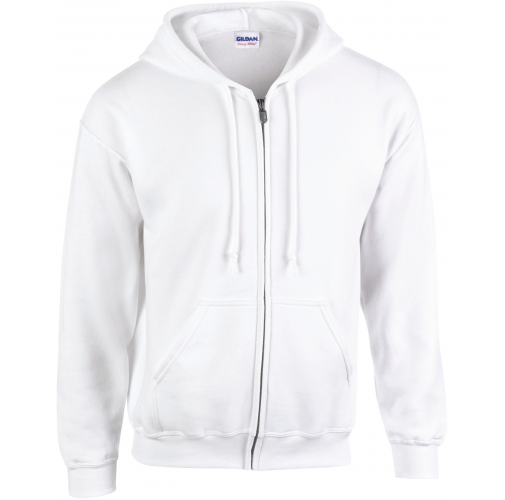 white Sudadera Heavy Blend™ capucha y cremallera hombre