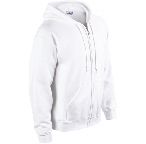 white Sudadera Heavy Blend™ capucha y cremallera hombre