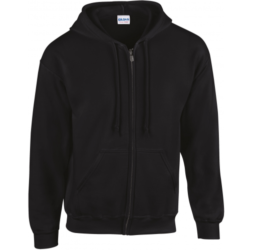black Sudadera Heavy Blend™ capucha y cremallera hombre