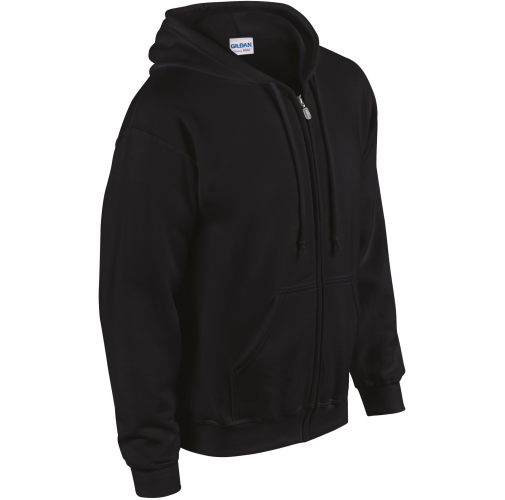 black Sudadera Heavy Blend™ capucha y cremallera hombre
