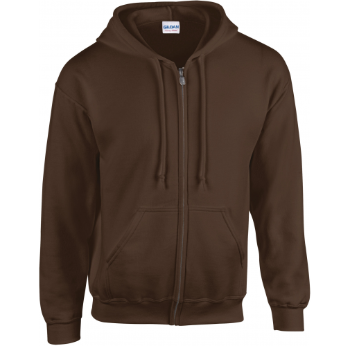 dark chocolate Sudadera Heavy Blend™ capucha y cremallera hombre
