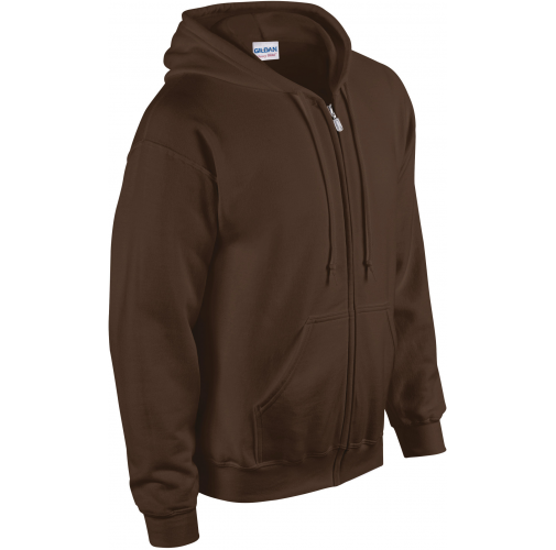 dark chocolate Sudadera Heavy Blend™ capucha y cremallera hombre