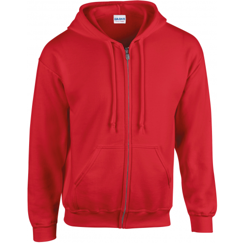 red Sudadera Heavy Blend™ capucha y cremallera hombre
