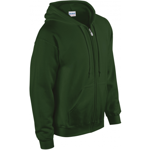 forest green Sudadera Heavy Blend™ capucha y cremallera hombre