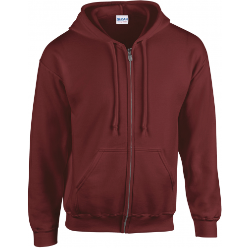 maroon Sudadera Heavy Blend™ capucha y cremallera hombre