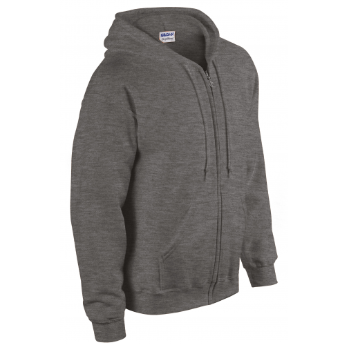 dark heather Sudadera Heavy Blend™ capucha y cremallera hombre