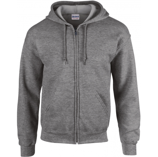 graphite heather Sudadera Heavy Blend™ capucha y cremallera hombre