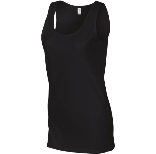black Camiseta SoftStyle sin mangas mujer