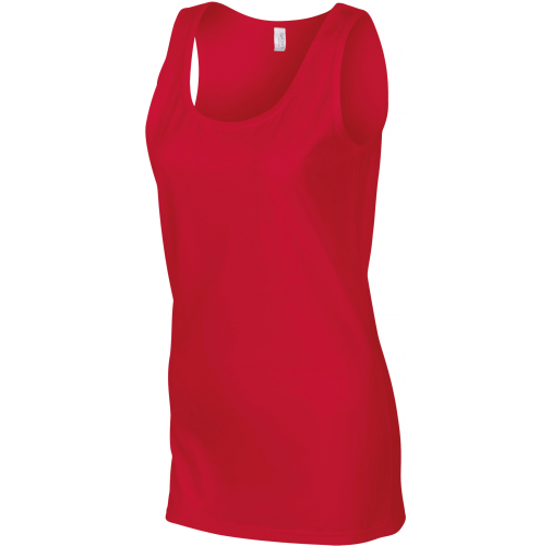 cherry red Camiseta SoftStyle sin mangas mujer