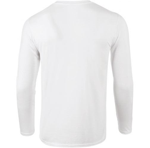 white Camiseta SoftStyle manga larga hombre