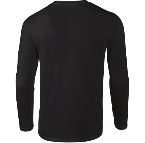 black Camiseta SoftStyle manga larga hombre
