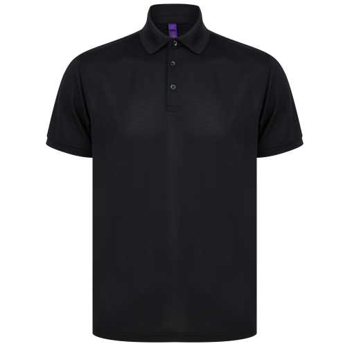 black Polo poliéster reciclado hombre<br/>