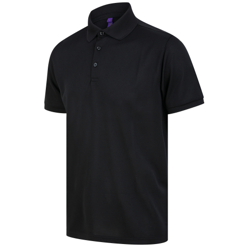 black Polo poliéster reciclado hombre<br/>
