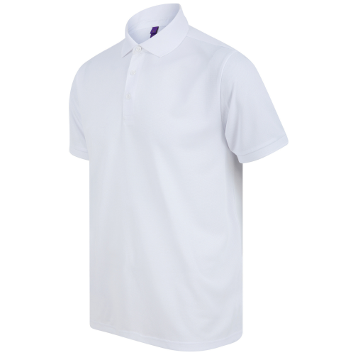 white Polo poliéster reciclado hombre<br/>