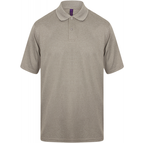 heather grey Polo Cool Plus hombre