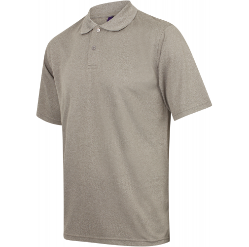 heather grey Polo Cool Plus hombre