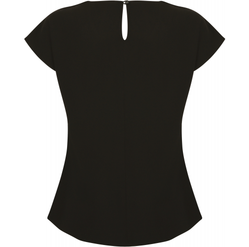black Top cuello plisado mujer