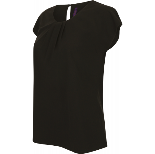black Top cuello plisado mujer