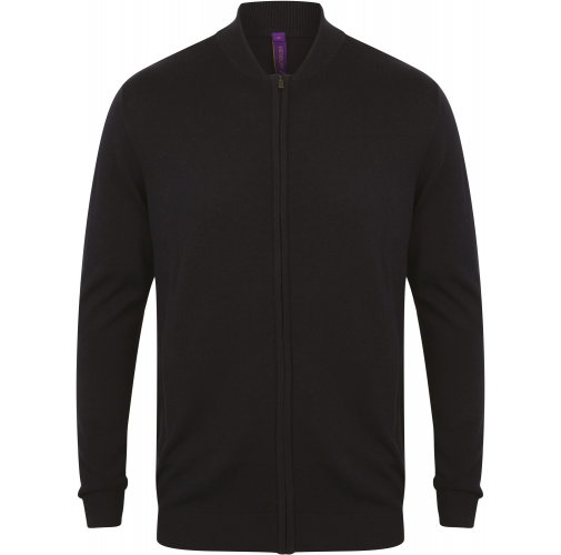 navy Cárdigan con cremallera