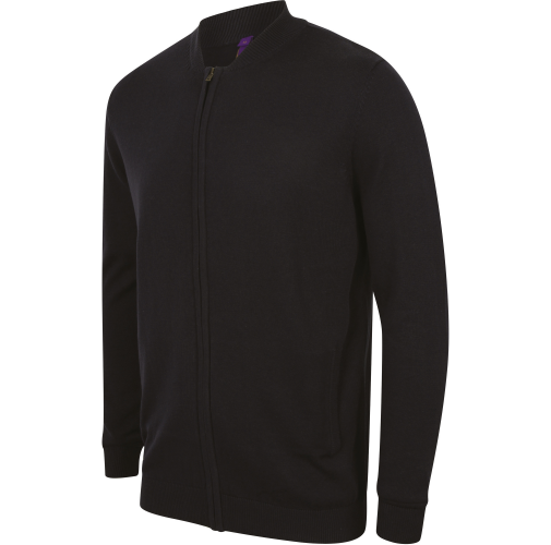 navy Cárdigan con cremallera