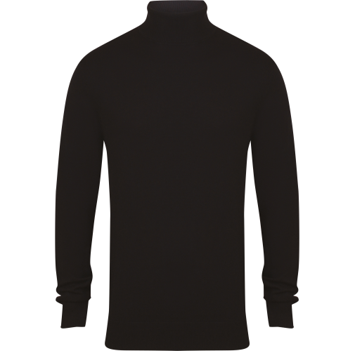 black Jersey cuello vuelto