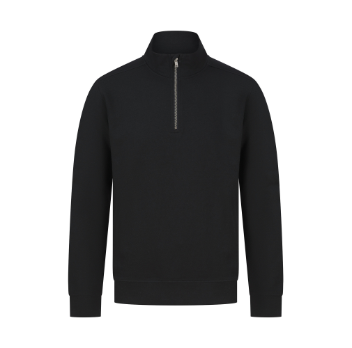 black Sudadera 1/4 cremallera unisex