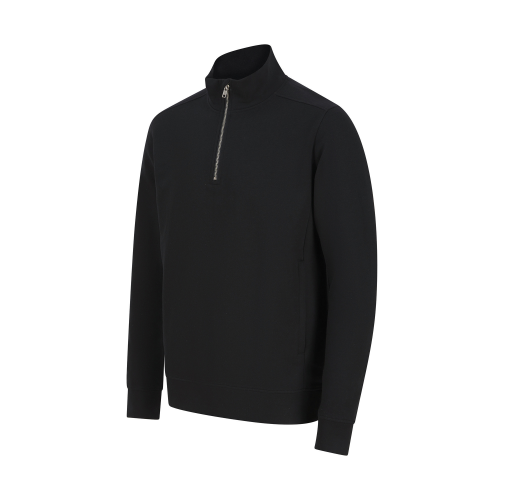 black Sudadera 1/4 cremallera unisex