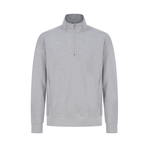 heather grey Sudadera 1/4 cremallera unisex