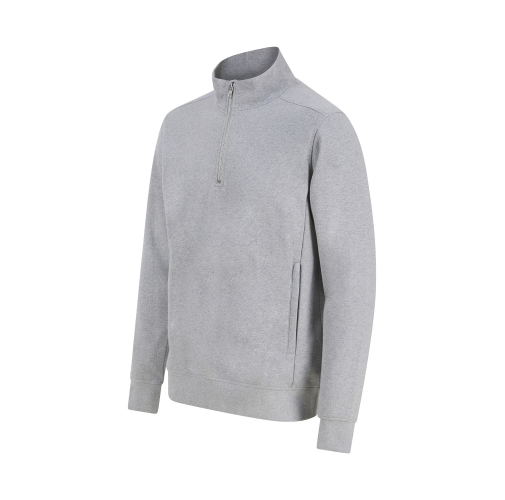 heather grey Sudadera 1/4 cremallera unisex