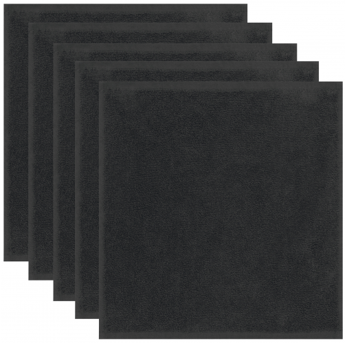 dark grey Toallas para invitados 30 x 30 cm - Juego de 5 toallas