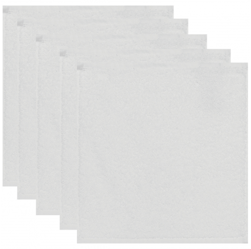 white Toallas para invitados 30 x 30 cm - Juego de 5 toallas