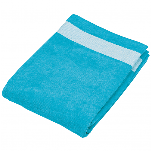 turquoise / white Toalla de playa de terciopelo