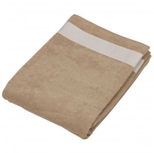 beige / white Toalla de playa de terciopelo