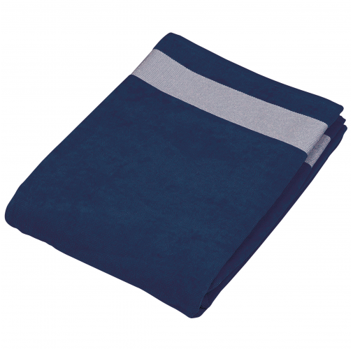 navy / white Toalla de playa de terciopelo