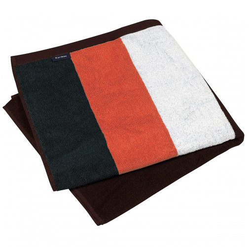 black/orange/ white/ chocolate Toalla de playa a rayas