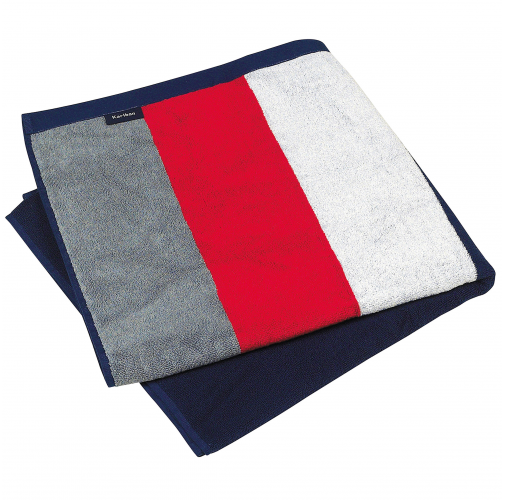 grey/red/white/navy Toalla de playa a rayas