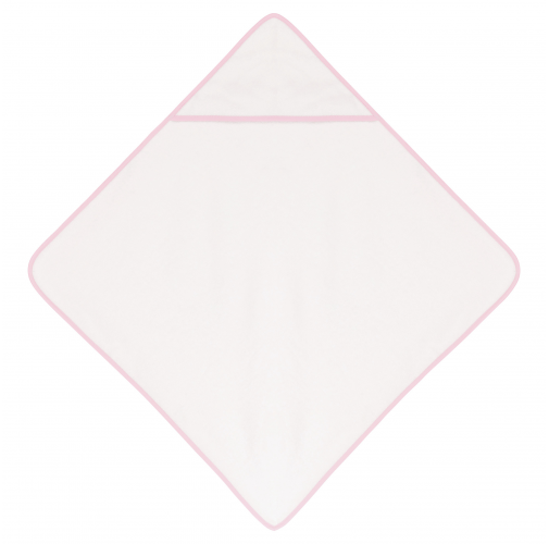 white / pink Toalla de baño con capucha bebé