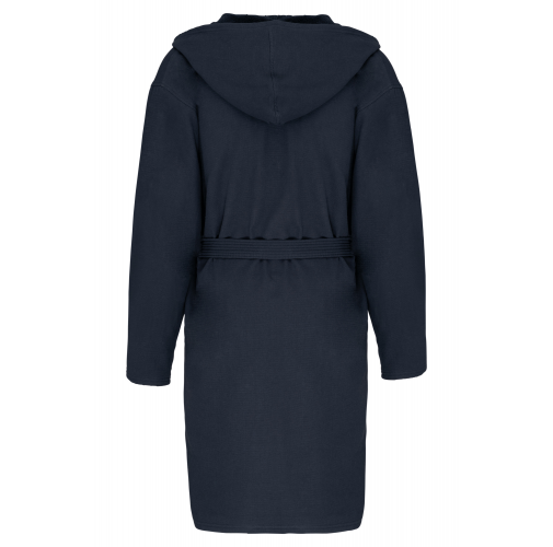 navy Albornoz con capucha algodón orgánico