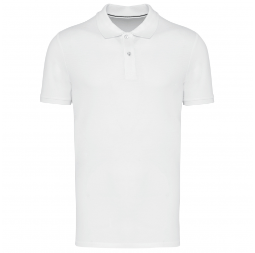 white Polo Supima® manga corta para hombre