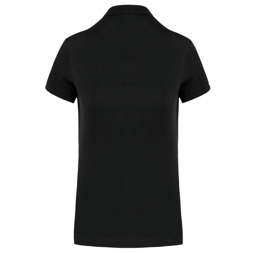 black Polo Supima® maga corta mujer