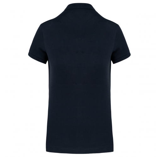 navy Polo Supima® maga corta mujer